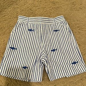 Florence Eiseman Seersucker Short embroidered shark